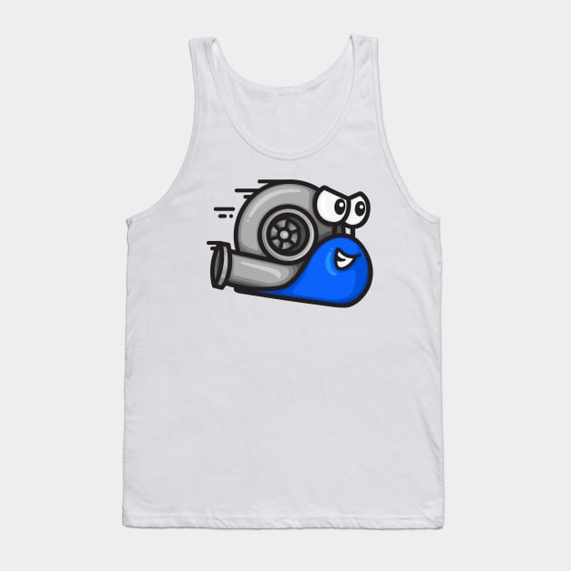 Turbo Snail - Blue Tank Top by hoddynoddy